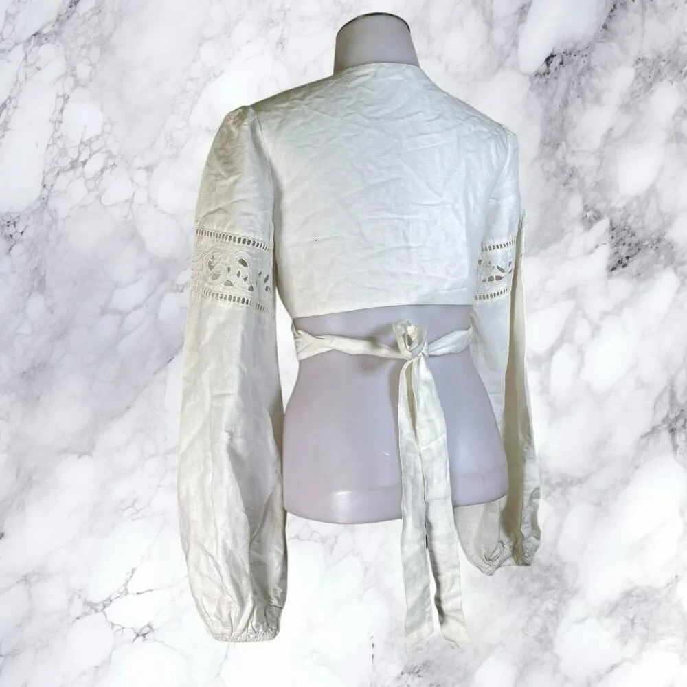 Tularosa Liz Wrap Top - White